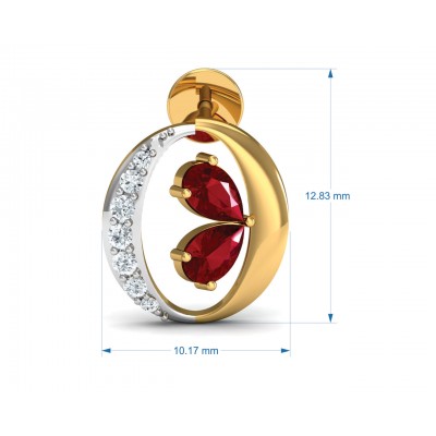 Chiti Ruby Diamond Earrings
